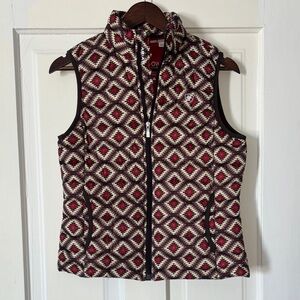 Ariat Women's Red and Cream Patterned Vest